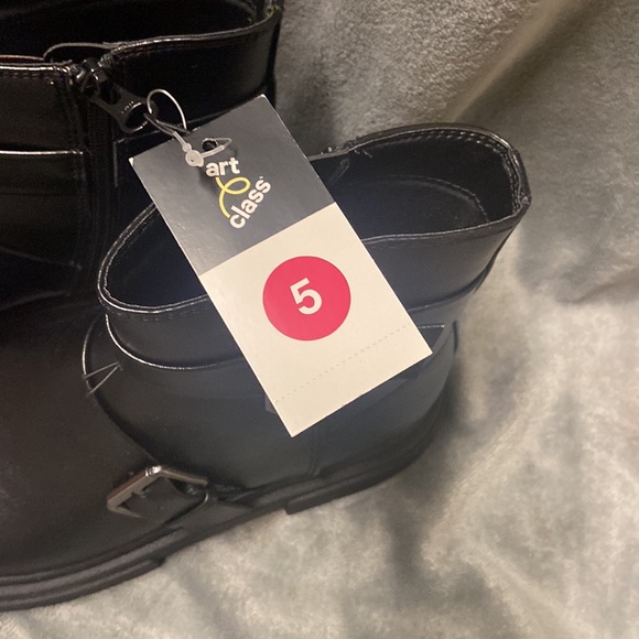 Art Class Girls “Cadi” Moto Boots Big Girls Size 5 - Picture 6 of 9